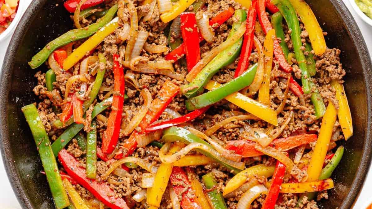 Ground Beef Fajitas.