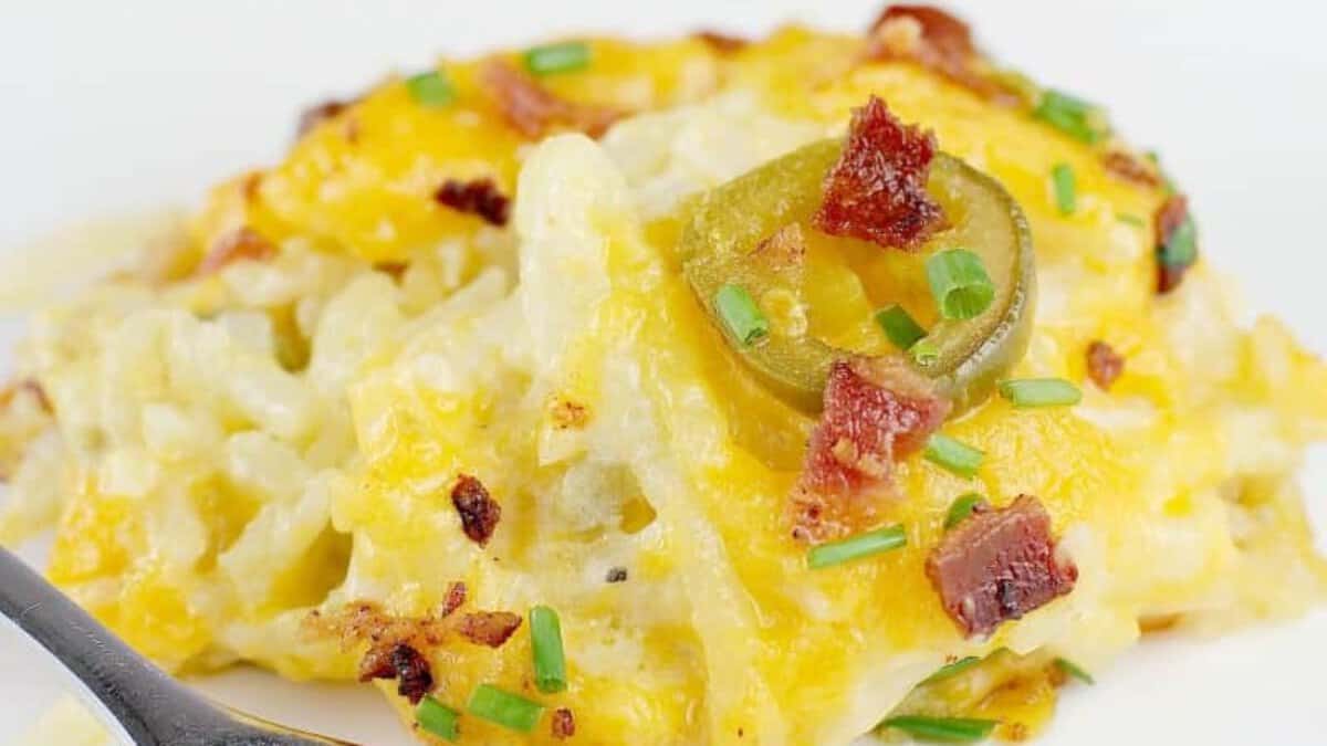 Jalapeno Popper Hash Brown Casserole.