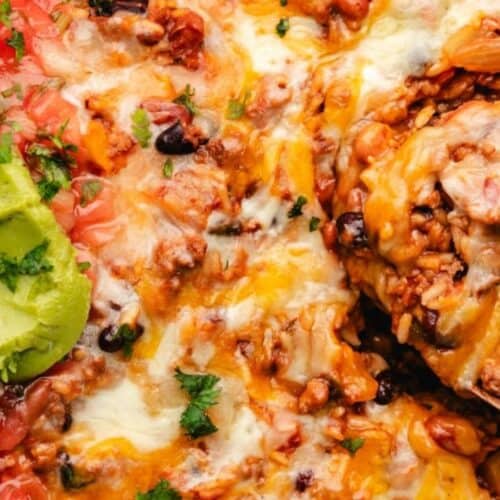 Mexican beef and rice casserole.