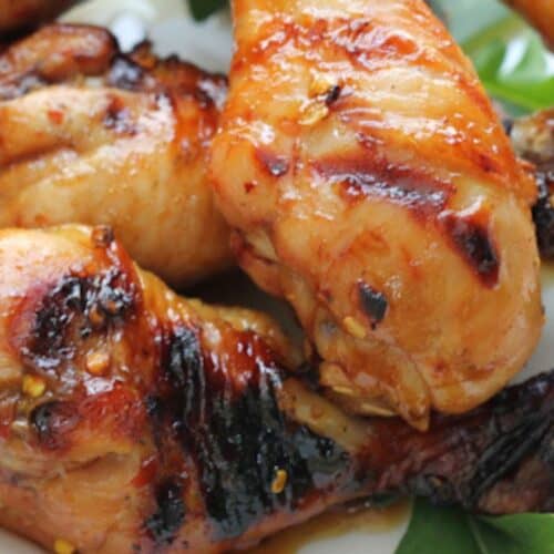 Asian grilled drumsticks.