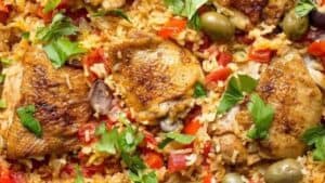 Spanish chicken and rice.