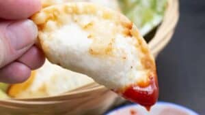 Cheeseburger dumpling.