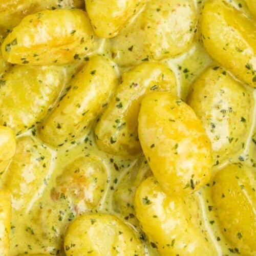 Pesto gnocchi.