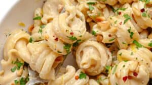 Tahini pasta.