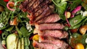 Grilled steak salad.