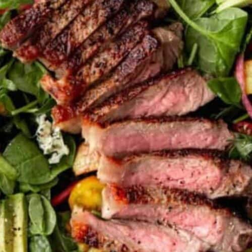Grilled steak salad.