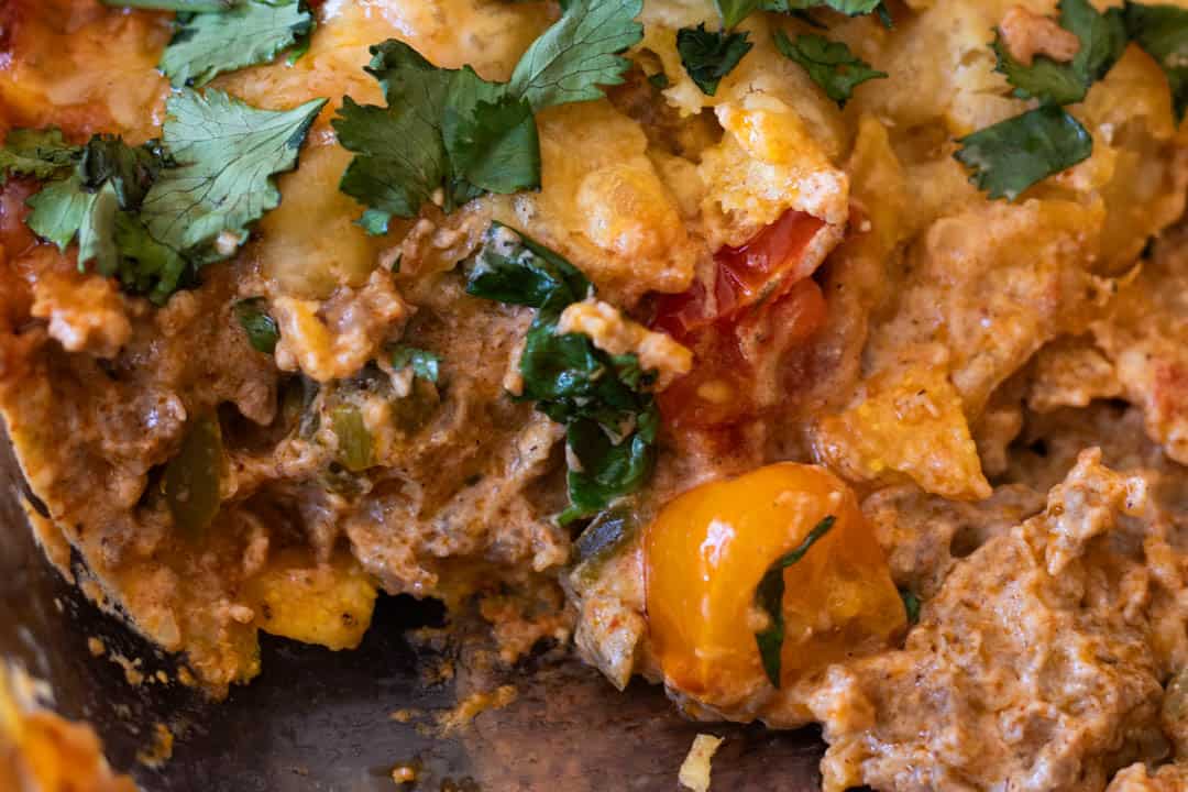 Walking taco casserole.