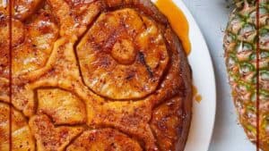 Grilled pineapple upside down cake.