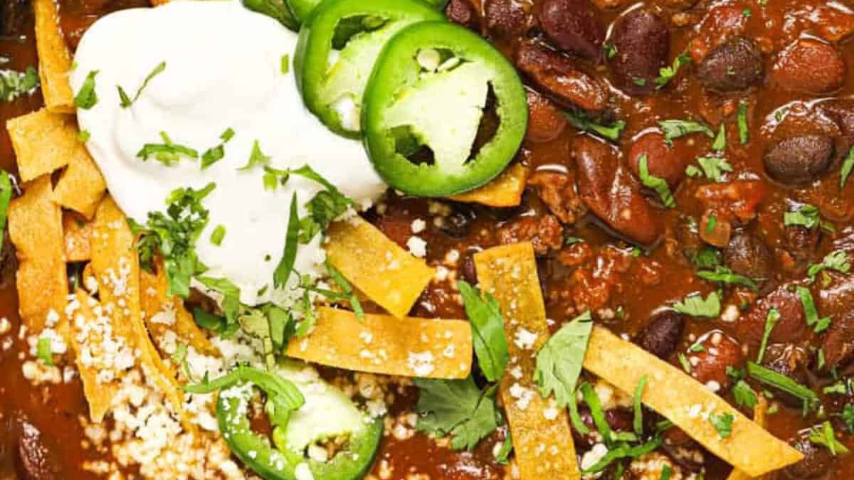 Beef and beer chili.