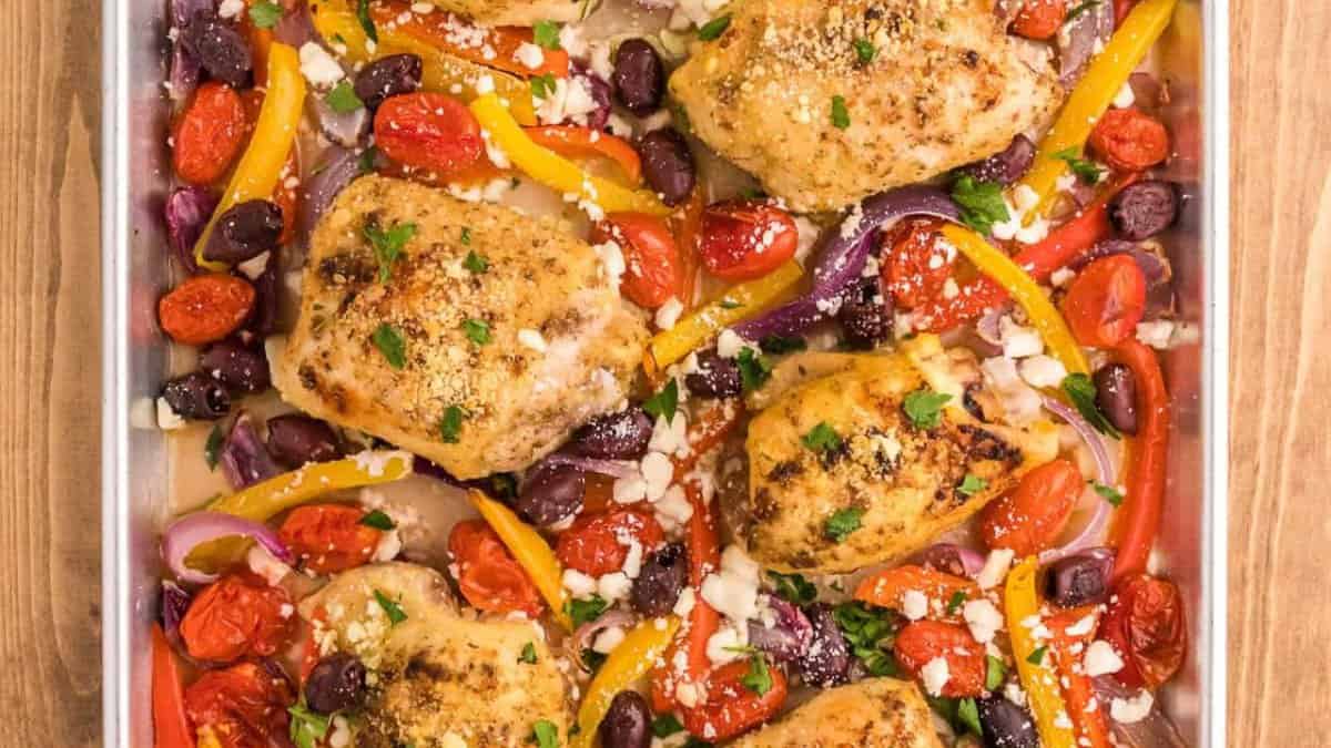 Greek Chicken Sheet Pan Dinner