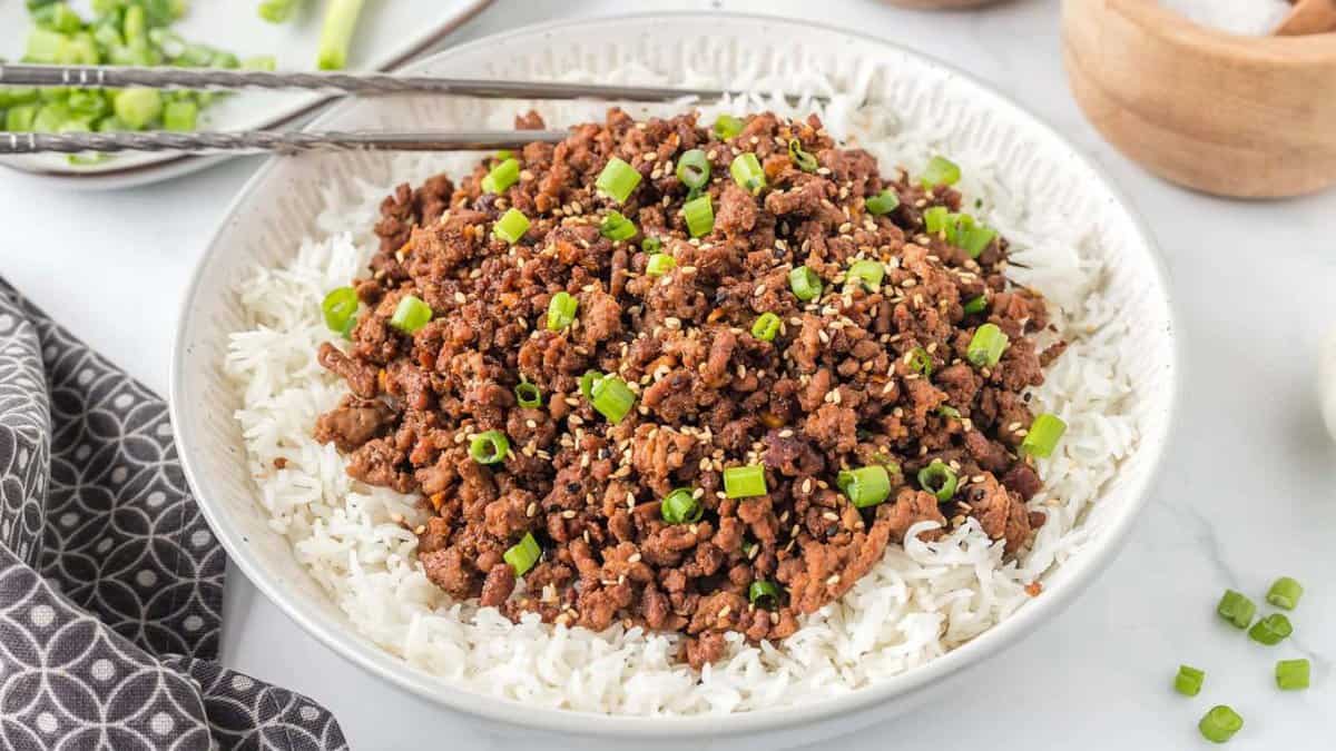 Korean beef served over rice.