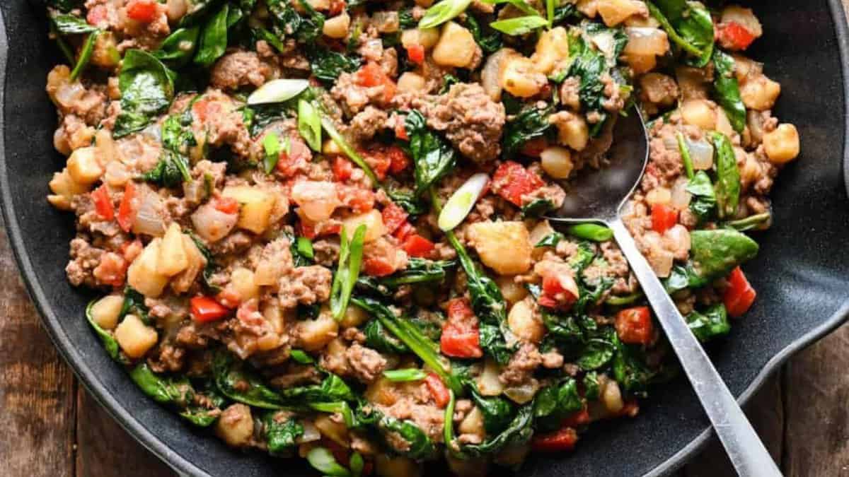 Skillet Ground Beef and Potatoes