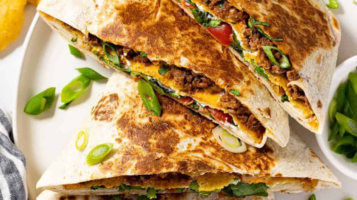 Taco Bell Crunchwrap Supreme on a plate.