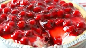 Cherry cheesecake pie.