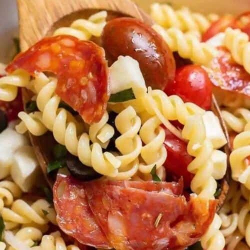 Pizza pasta salad.