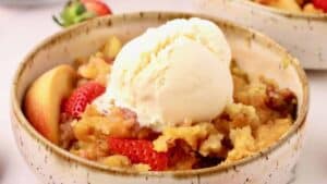 Strawberry peach cobbler.