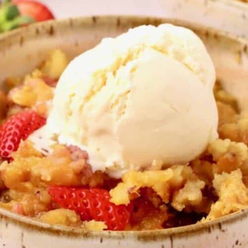 Strawberry peach cobbler.
