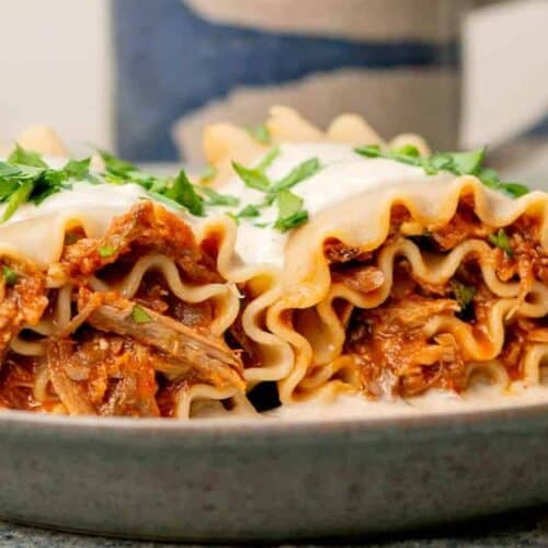 Buffalo chicken lasagna rolls.