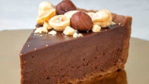 Chocolate hazelnut tart.