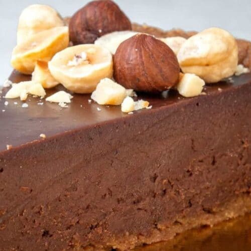 Chocolate hazelnut tart.