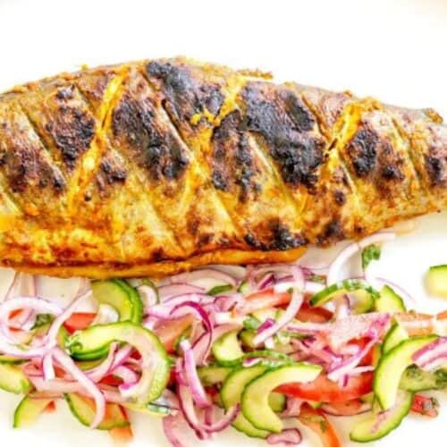 Whole grilled fish.