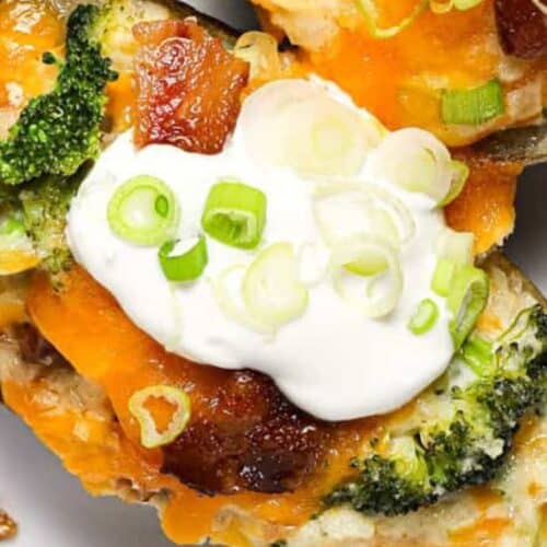 Broccoli cheddar baked potatoes.