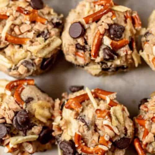 Making kitchen sink cookies.