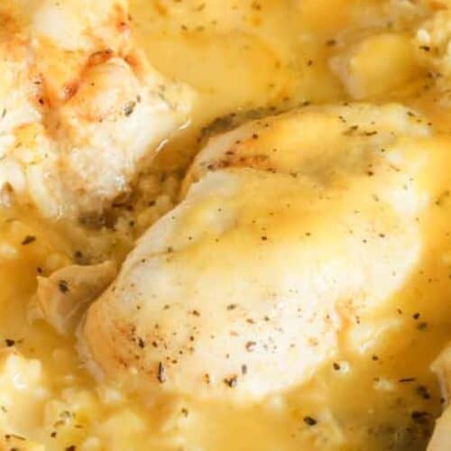 Cheesy chicken and rice casserole.
