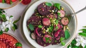 Beet cucumber salad.