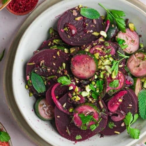 Beet cucumber salad.