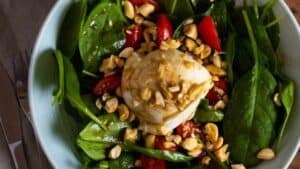 Caprese salad with spinach.