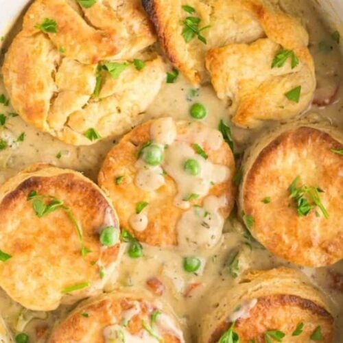 Slow cooker chicken pot pie.