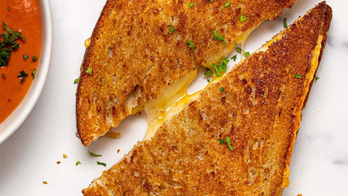 Grilled cheese with tomato soup.