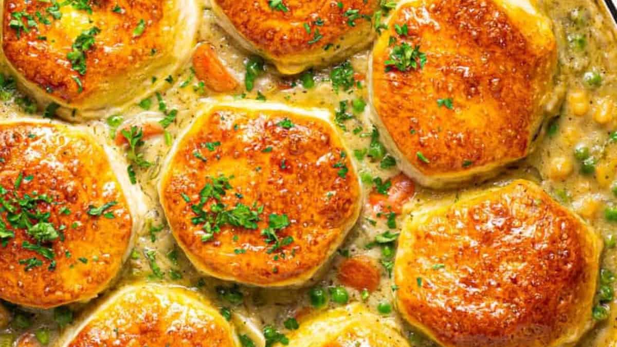 One Pan Veggie Pot Pie.