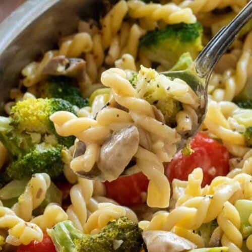 Creamy broccoli pasta.