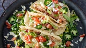 Chicken tacos.