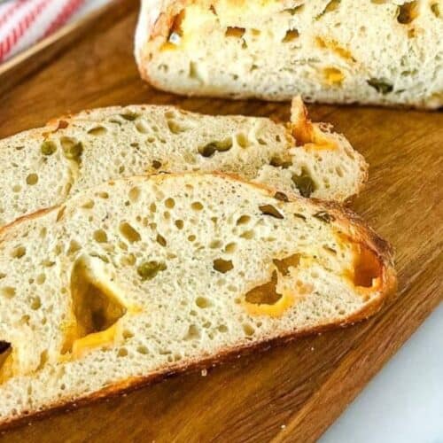 Jalapeno cheddar sourdough bread.