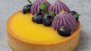 Lemon blueberry tart.