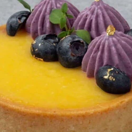 Lemon blueberry tart.