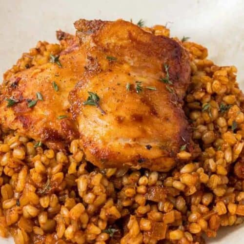 Chicken barley pulao.