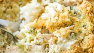 Chicken broccoli and rice casserole.