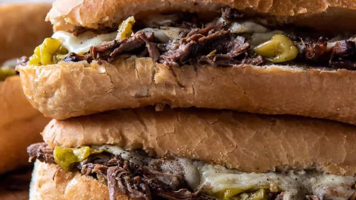 Crock Pot Italian Beef Sandwiches.