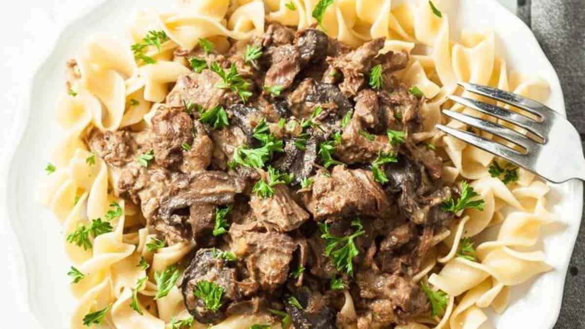 Crockpot Beef Stroganoff.