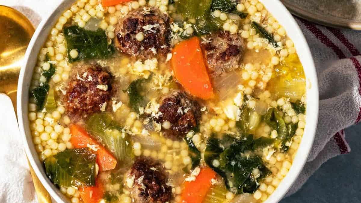 Italian Wedding Soup with Escarole.