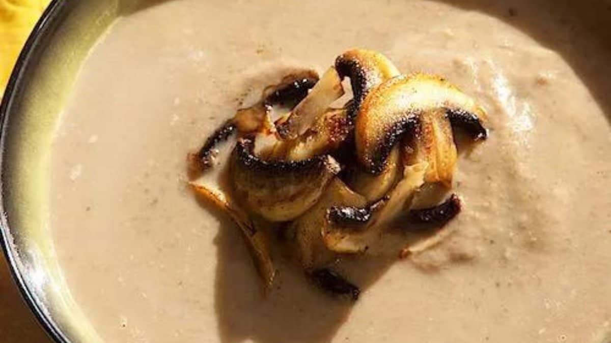 Roasted Chestnut and Mushroom Soup.