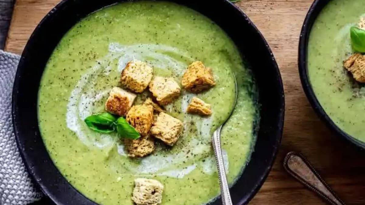 Roasted Courgette Soup.