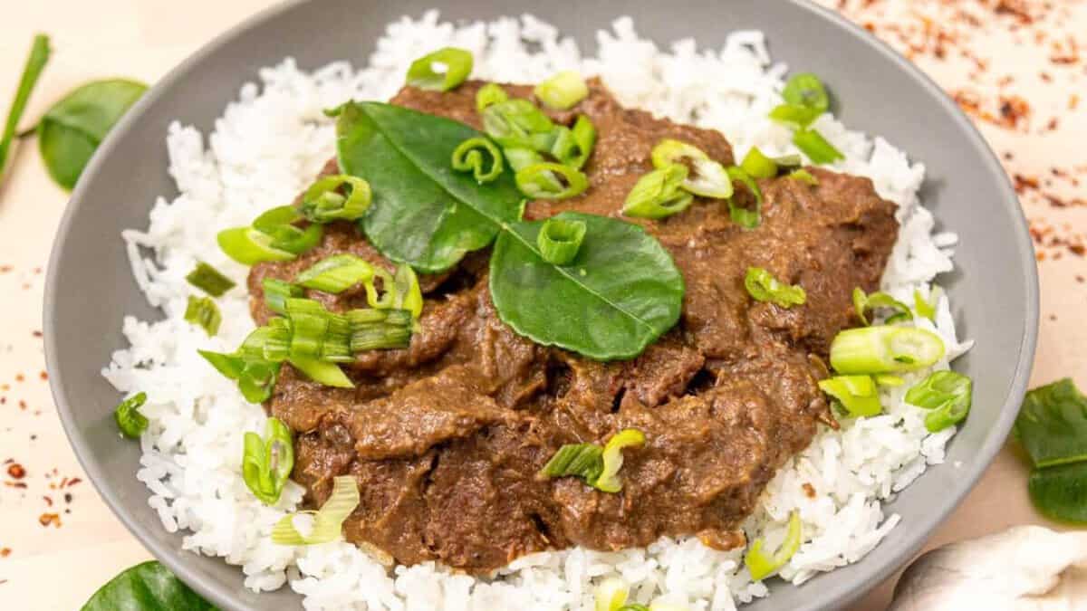 Slow Cooker Beef Rendang.