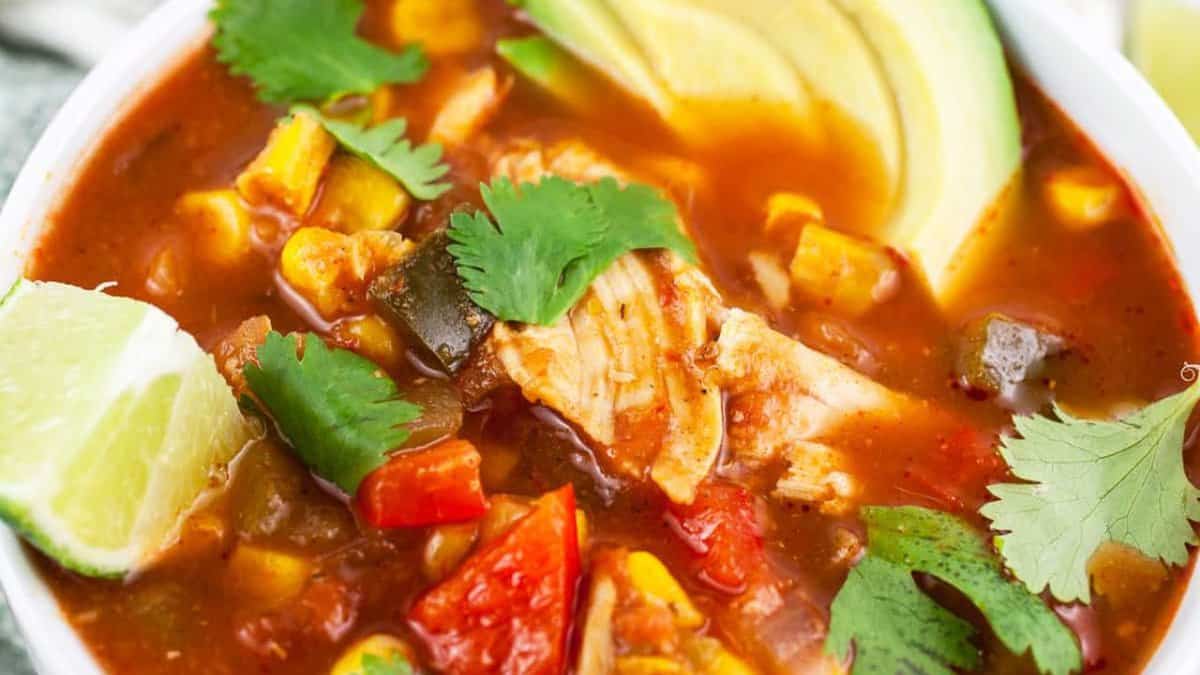 Slow Cooker Chicken Corn Soup.