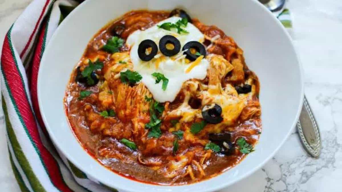 Slow Cooker Enchilada Chicken.