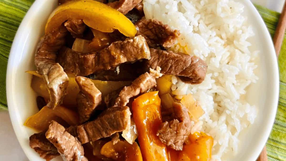 Slow Cooker Pepper Steak.